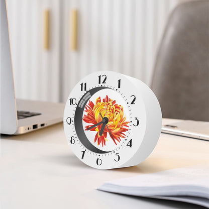 Watercolor Chrysanthemum Print Alarm Clock
