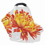 Watercolor Chrysanthemum Print Baby Seat Cover