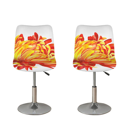 Watercolor Chrysanthemum Print Bar Stool Covers