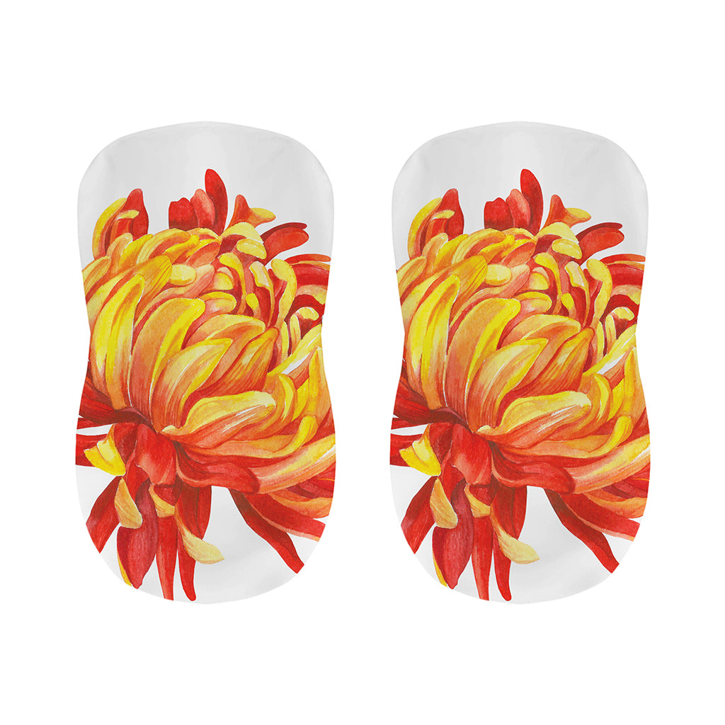 Watercolor Chrysanthemum Print Bar Stool Covers