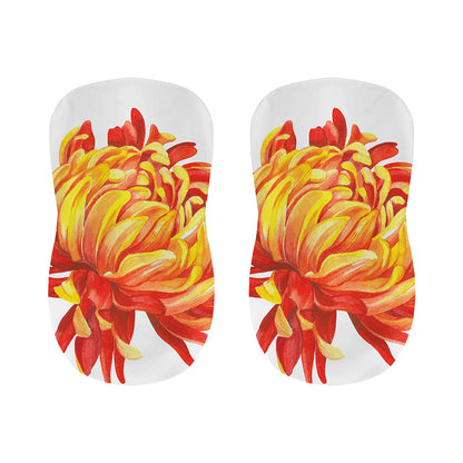 Watercolor Chrysanthemum Print Bar Stool Covers