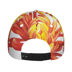 Watercolor Chrysanthemum Print Baseball Cap