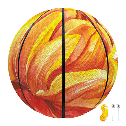 Watercolor Chrysanthemum Print Basketball