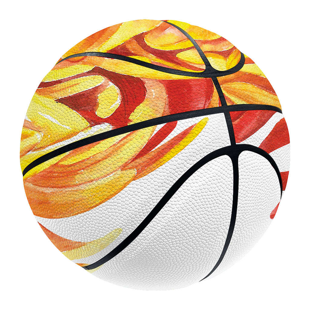 Watercolor Chrysanthemum Print Basketball