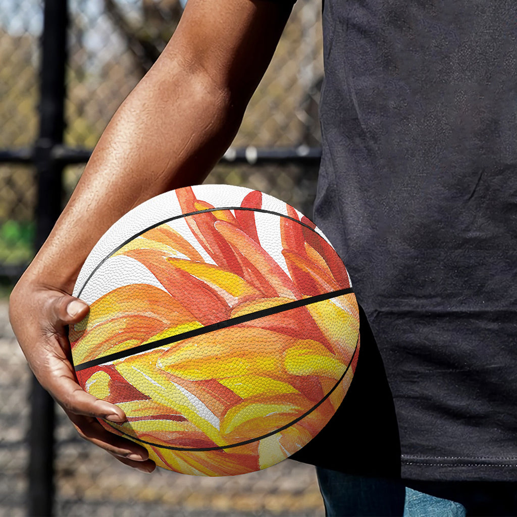 Watercolor Chrysanthemum Print Basketball