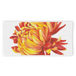 Watercolor Chrysanthemum Print Beach Towel