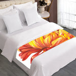 Watercolor Chrysanthemum Print Bed Runner