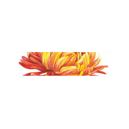 Watercolor Chrysanthemum Print Bed Runner