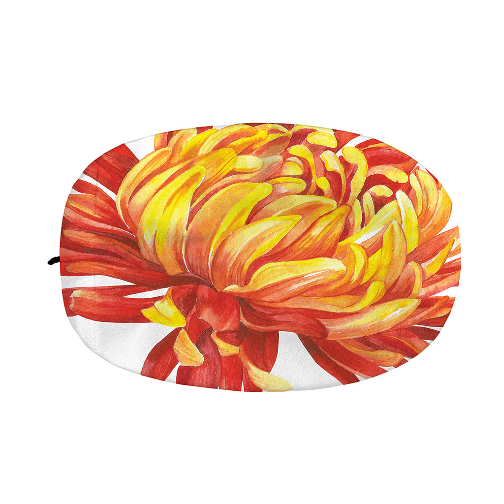 Watercolor Chrysanthemum Print Car Side Mirror Covers
