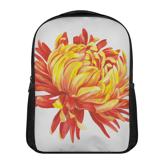 Watercolor Chrysanthemum Print Casual Backpack