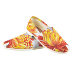 Watercolor Chrysanthemum Print Casual Shoes