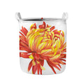 Watercolor Chrysanthemum Print Collapsible Laundry Basket