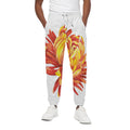 Watercolor Chrysanthemum Print Cotton Sweatpants