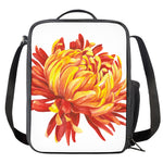 Watercolor Chrysanthemum Print Crossbody Lunch Bag