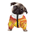 Watercolor Chrysanthemum Print Dog Zip Up Jacket