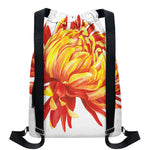 Watercolor Chrysanthemum Print Drawstring Backpack