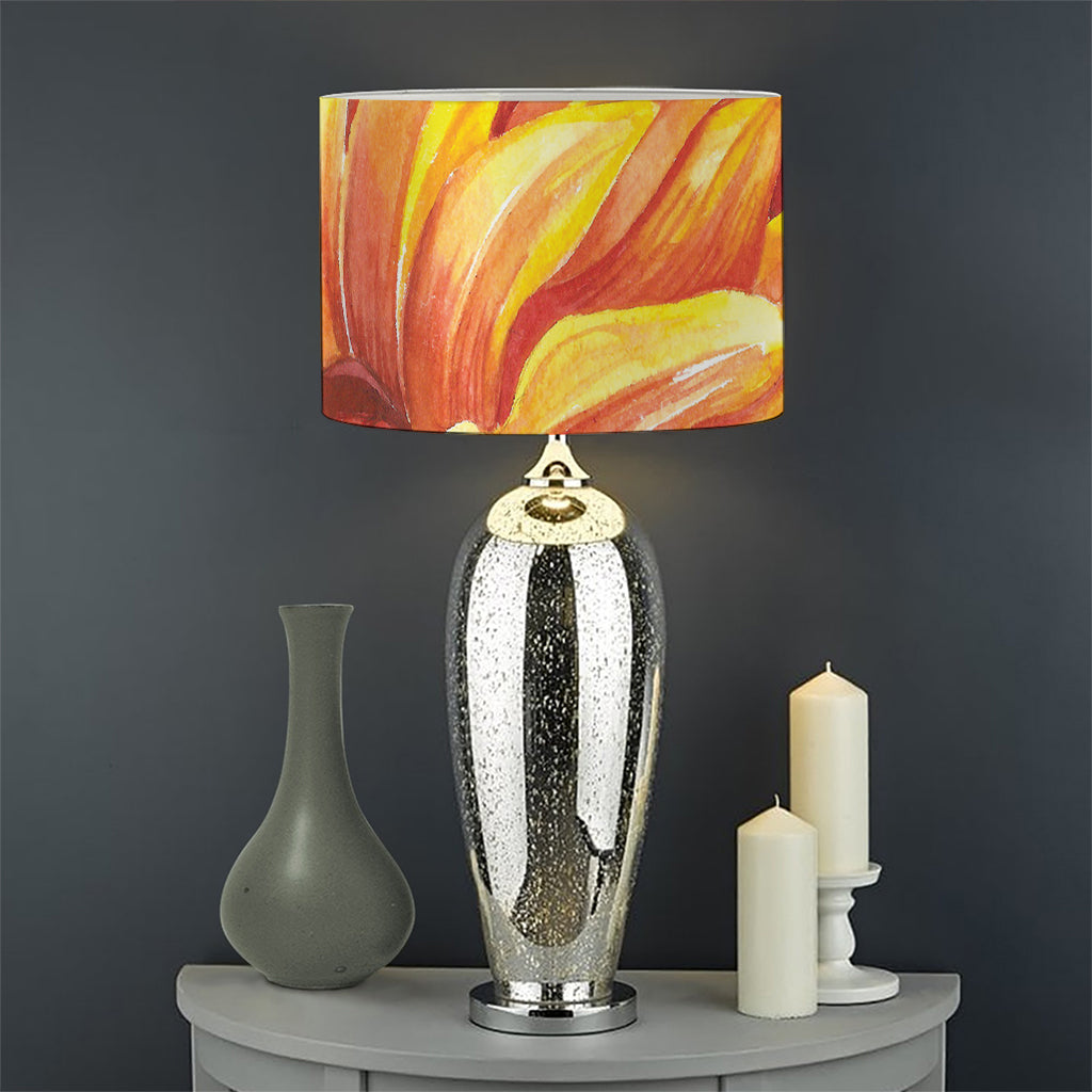 Watercolor Chrysanthemum Print Drum Lamp Shade