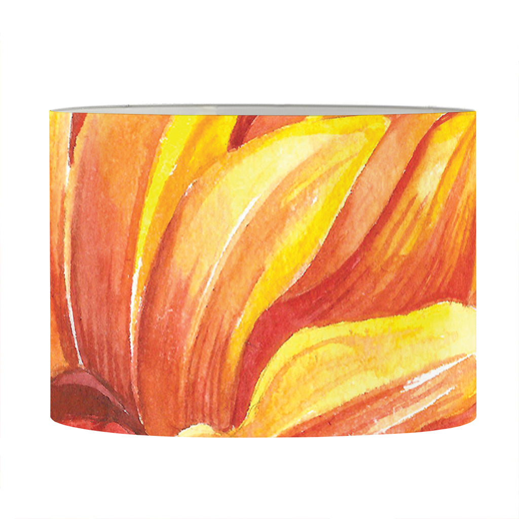 Watercolor Chrysanthemum Print Drum Lamp Shade