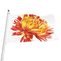 Watercolor Chrysanthemum Print Flag