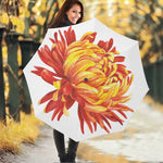 Watercolor Chrysanthemum Print Foldable Umbrella