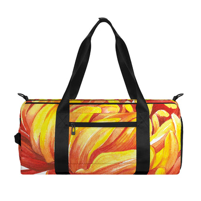 Watercolor Chrysanthemum Print Gym Bag