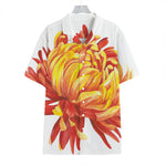 Watercolor Chrysanthemum Print Hawaiian Shirt