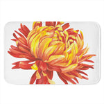 Watercolor Chrysanthemum Print Indoor Door Mat