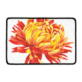 Watercolor Chrysanthemum Print Kitchen Mat