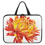 Watercolor Chrysanthemum Print Laptop Sleeve With Handle