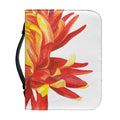 Watercolor Chrysanthemum Print Leather Bible Cover