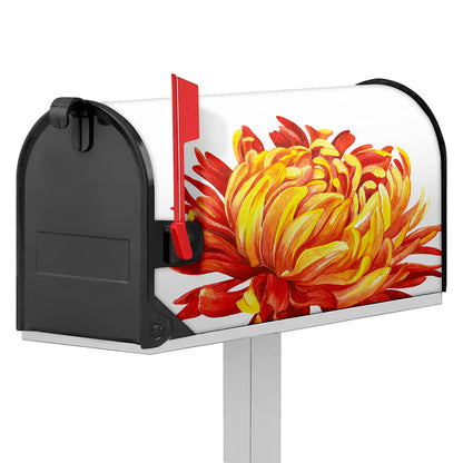 Watercolor Chrysanthemum Print Mailbox Cover