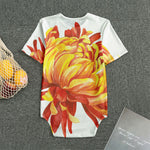 Watercolor Chrysanthemum Print Men's Bodysuit