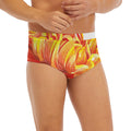 Watercolor Chrysanthemum Print Men's Briefs