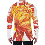 Watercolor Chrysanthemum Print Men's Long Sleeve T-Shirt