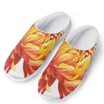 Watercolor Chrysanthemum Print Mesh Casual Shoes