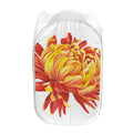 Watercolor Chrysanthemum Print Mesh Laundry Hamper