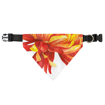 Watercolor Chrysanthemum Print Over The Collar Dog Bandana