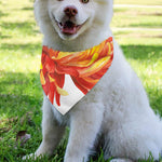 Watercolor Chrysanthemum Print Over The Collar Dog Bandana