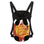 Watercolor Chrysanthemum Print Pet Carrier Backpack