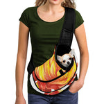 Watercolor Chrysanthemum Print Pet Sling Carrier
