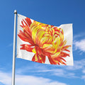 Watercolor Chrysanthemum Print Polyester Flag