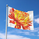Watercolor Chrysanthemum Print Polyester Flag