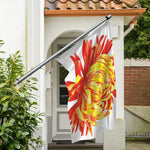 Watercolor Chrysanthemum Print Polyester Flag