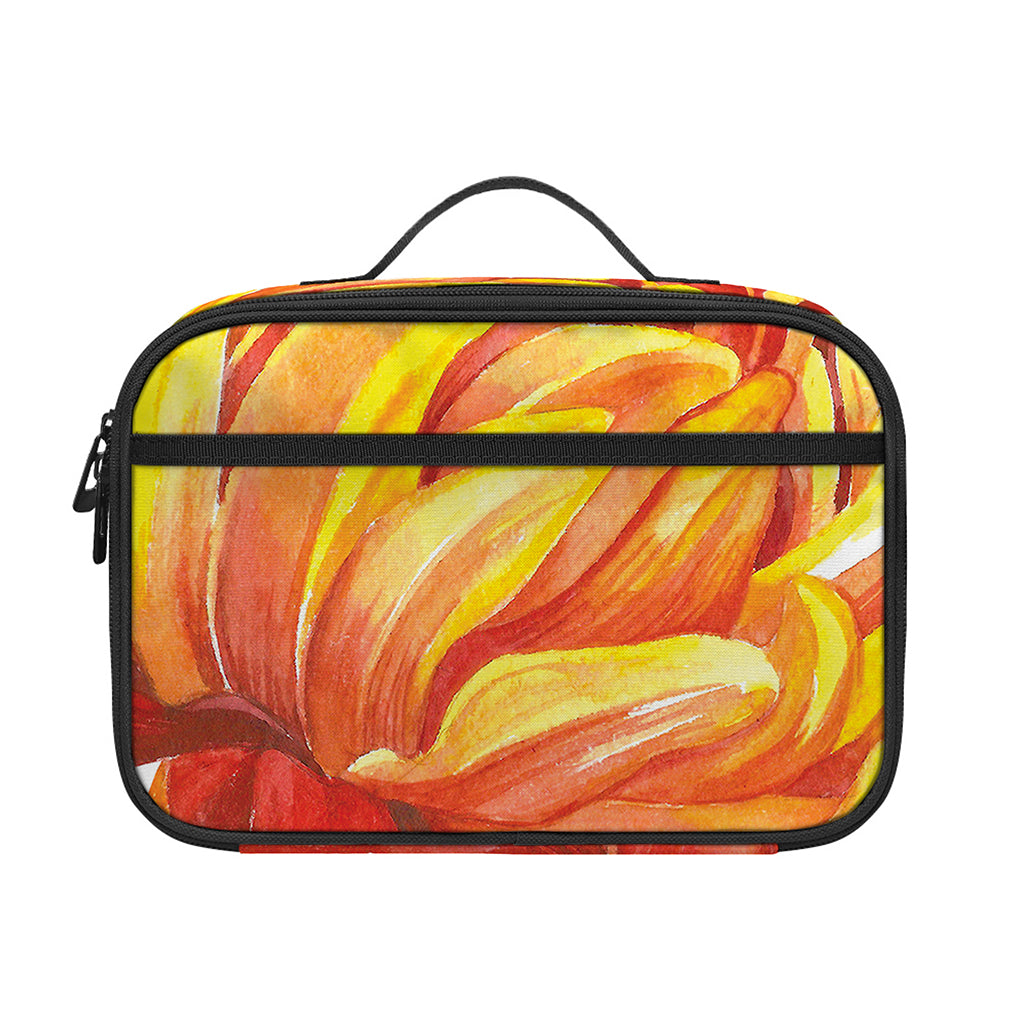 Watercolor Chrysanthemum Print Portable Lunch Bag
