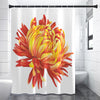 Watercolor Chrysanthemum Print Premium Shower Curtain