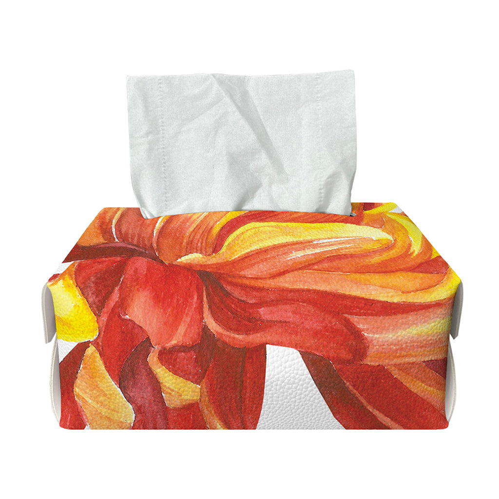 Watercolor Chrysanthemum Print Rectangle Tissue Box Cover