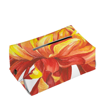 Watercolor Chrysanthemum Print Rectangle Tissue Box Cover