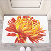 Watercolor Chrysanthemum Print Rubber Doormat