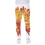 Watercolor Chrysanthemum Print Scuba Joggers