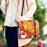 Watercolor Chrysanthemum Print Shoulder Strap Bible Bag